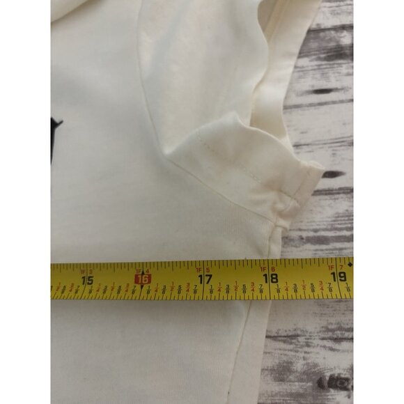 Ed Hardy Flame Skull Cropped Baby T-Shirt White Size Large 90s Sexy Tattoo - Picture 8 of 11